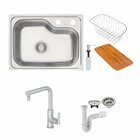 Cuba Tramontina Morgana Compact 48 Fx 55x42 Escovado +torneir