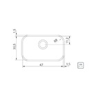 Cuba Tramontina Prime Acetinada 47x30x17 Vál. 4 1/2 + Sifão A