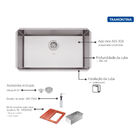 Cuba Tramontina Quadrum 70 U Undermount Em Aço Inox Scotch Br