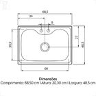 Cuba Tramontina Undermount Morgana Em Aço Inox Acetinado 69 X