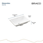 Cuba Ventti De Embutir 48cm Branco Brilho