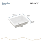 Cuba Ventti De Embutir 50cm Branco Brilho