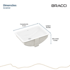 Cuba Ventti De Embutir 51cm Branco Brilho