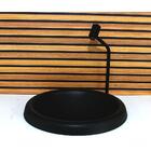 Cuba Vidro Chapeu 42cm Com Valvula E Torneira Preto Fosco