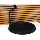 Cuba Vidro Chapeu 42cm Com Valvula E Torneira Preto Fosco