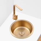 Cuba Vintage Redonda Inox Dourada Polido Anti-ruído