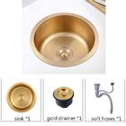 Cuba Vintage Redonda Inox Dourada Polido Anti-ruído