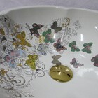 Cuba Vintage Redonda Sobrepor Porcelana Ondulada Borboletas