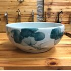 Cuba Vintage Retrô Redonda Cerâmica Branca Com Flores