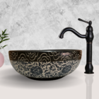 Cuba Vintage Retrô Redonda Cerâmica Provençal Preta