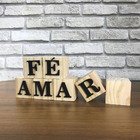 Cubo De Madeira Pinus Enfeite Letra E 6x6 Cm