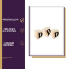 Cubo De Madeira Pinus Enfeite Letra F 6x6 Cm