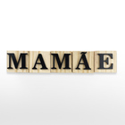 Cubo De Madeira Pinus Enfeite Mamãe 6x6 Cm