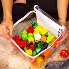 Cubo Organizador Plástico Transparente 8L 20x20x20cm com Zíper Casa e Ordem