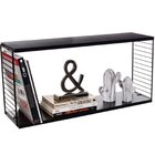 Cubo Retangular Decorativo De Madeira Preto/preto