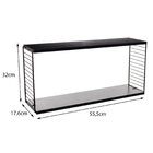 Cubo Retangular Decorativo De Madeira Preto/preto