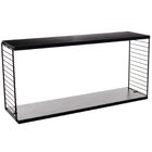 Cubo Retangular Decorativo De Madeira Preto/preto