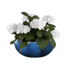 Cuia Cerâmica Adenium Azul 11x25cm Bella Art