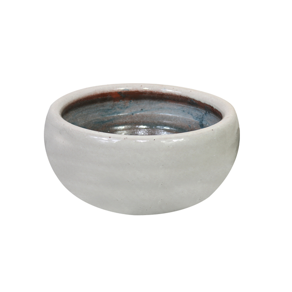 Cuia Cerâmica Adenium Branco 11x25cm Bella Art