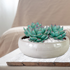 Cuia Cerâmica Adenium Branco 8x23cm Bella Art