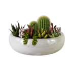 Cuia Cerâmica Adenium Branco 8x23cm Bella Art