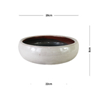 Cuia Cerâmica Adenium Branco 8x25cm Bella Art