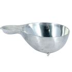 Cuia Com Pé E Bico Alumínio Fundido Polido N01