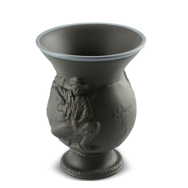 Cuia De Cerâmica  Rio Grande Do Sul Alto Relevo Grafite Ceraf