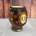 Cuia Detalhada Artesanal De Chimarrão Coquinho Para Mate Bras