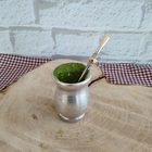 Cuia E Bomba Metal Chimarrão Mate Terere Mini Para Criança