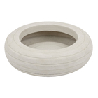 Cuia Plástico Relevo 10x23cm Branco Vasart