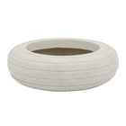 Cuia Plástico Relevo 10x23cm Branco Vasart