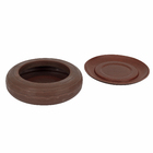 Cuia Plástico Relevo 10x23cm Marrom Vasart