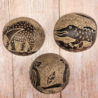 Cuíte Cuia/cabaça Indígena Etnia Tikuna GG - Modelo Papagaios