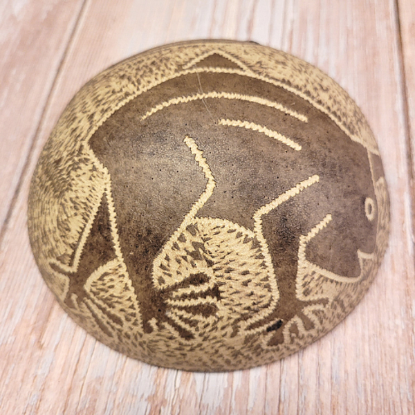 Cuíte Cuia/cabaça Indígena Etnia Tikuna GG - Modelo Sapo