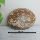 Cuíte/Cuia Decorada XG 24cm Tikuna - Peixe - Amazônia