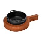 Cumbuca De Ferro Com Suporte De Madeira Para Porções 12cm