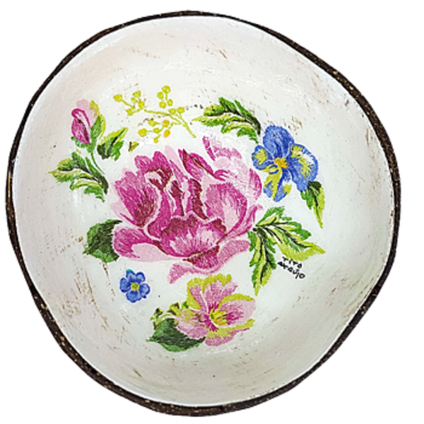 Cumbuca Petisqueira De Côco Pintada - Mod. 6