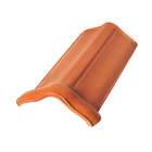 Cumeeira Cerâmica 40x18x5cm Impermeabilizada Vermelha Safira