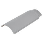 Cumeeira Cerâmica Esmaltada 42x17cm Silver/Platina Perkus