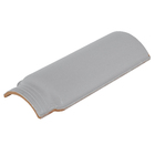 Cumeeira Cerâmica Esmaltada 42x17cm Silver/Platina Perkus