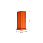 Cumeeira de Cermica Ondulada 21x43cm 7mm Vermelha Predileta