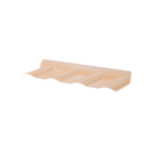 Cumeeira de PVC Plana 27x27x1,6cm 1,6mm Marfim Afort