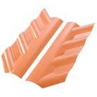 Cumeeira de PVC Plana 27x27x1,6cm 1,6mm Terracota Afort