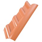 Cumeeira de PVC Plana 27x27x1,6cm 1,6mm Terracota Afort
