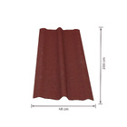 Cumeeira Ecolgica de Fibra Vegetal Acetinada 48x200cm Vermelho Onduline