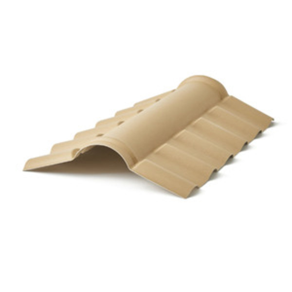 Cumeeira Pvc Central Plan Bege 0,88cm