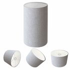 Cúpula Abajur Cilíndrica Cp-7002 Ø13x30cm Rustico Cinza