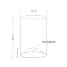 Cúpula Abajur Cilíndrica Cp-7004 Ø15x25cm Algodão Crú