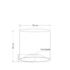 Cúpula Abajur Cilíndrica Cp-7005 Ø18x18cm Algodão Crú